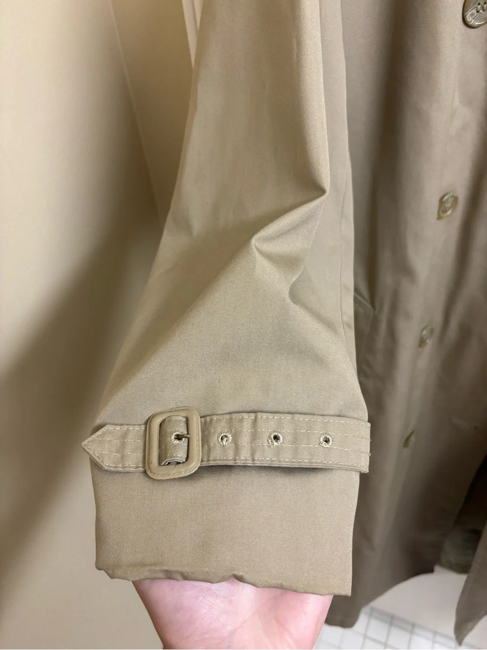 Vintage Misty Harbor Trench Coat Womens 14R Tan Belted Zip Out Liner Warm Jacket
